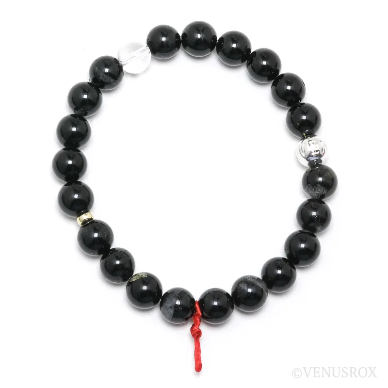 TOURMALINE (BLACK & BROWN) WITH QUARTZ BRACELET