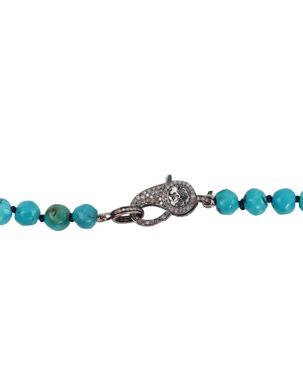 Turquoise Beaded Knotted Necklace