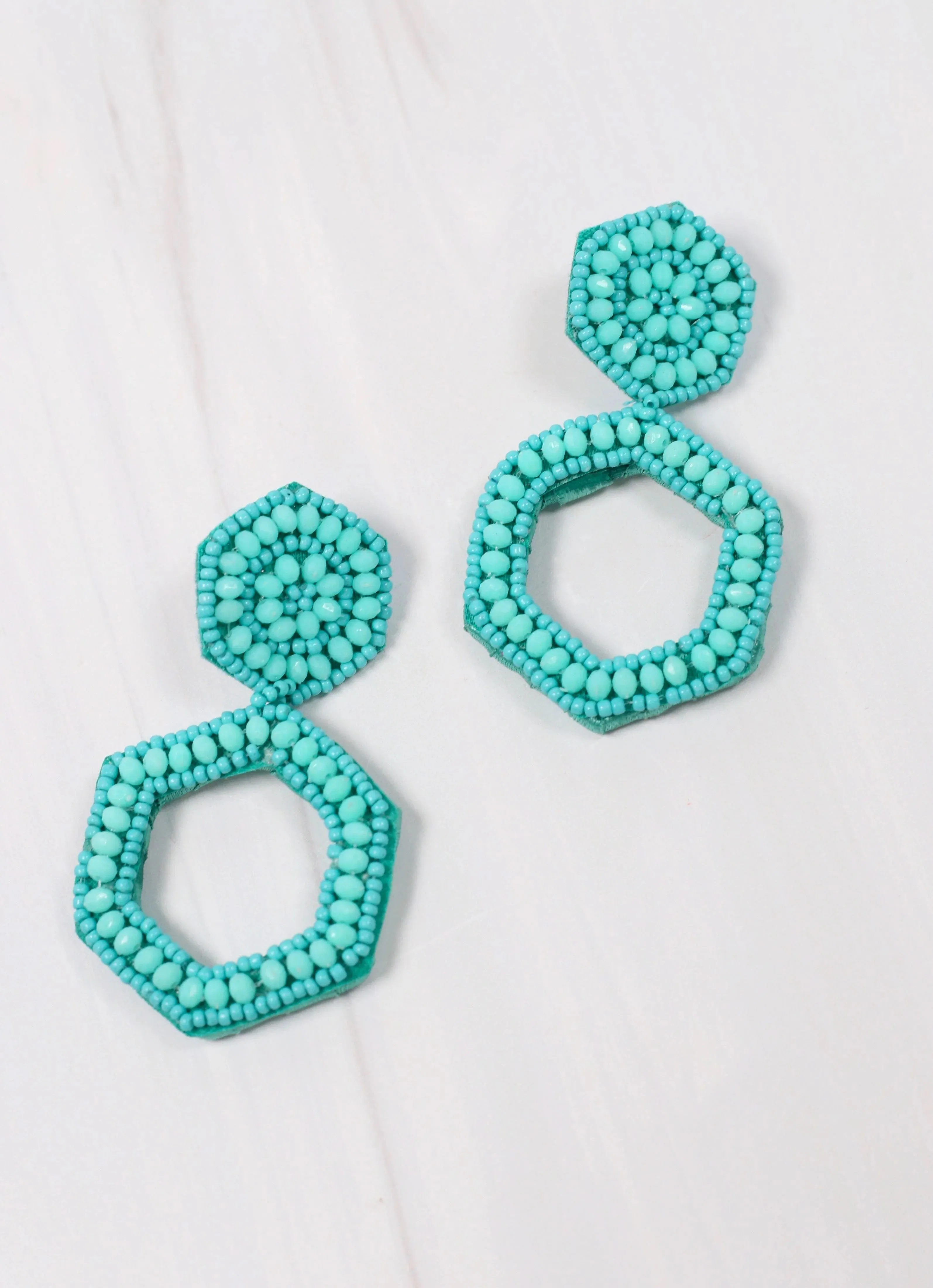 Tybee Beaded Drop Earring TURQUOISE