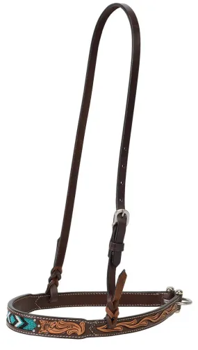 Weaver Turquoise Cross Two Toned Noseband